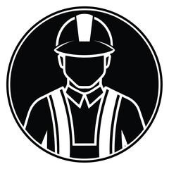 construction worker silhouette 
