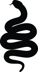 Fototapeta premium coiled snake silhouette