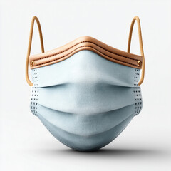 Protective face mask design against a neutral background  