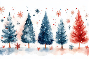 Fototapeta premium Christmas trees 