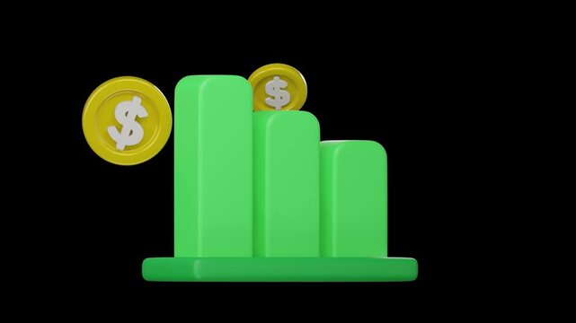 3d finance icon, Business and financial concept