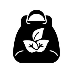 Reusable shopping bag with leaf design to promote ecofriendly lifestyle