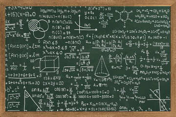 Creative vector illustration of math equation, mathematical, arithmetic, physics formulas...