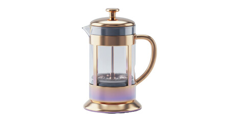 Isolated Elegant French Press Coffee Maker