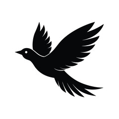 Obraz premium Flying Bird Silhouette Vector Modern Concept