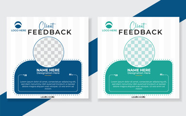 Clean and Minimal Testimonial Layout Design.