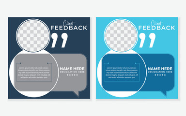 Modern Testimonial Template for Client Reviews.