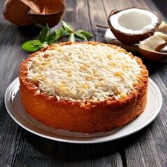 Delicious homemade coconut cake