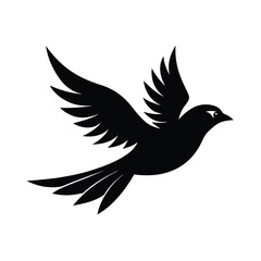 Obraz premium Graceful Bird Soaring Away from Tree Branch