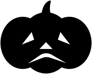 Halloween pumpkin icon, character, emoji, emoticon