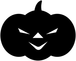 Halloween pumpkin icon, character, emoji, emoticon