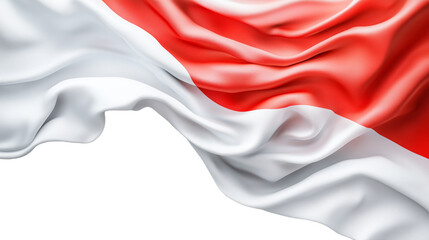 Projekt flagi Polski z wyrazistymi czerwonymi i białymi kolorami z płynną teksturą na przezroczystym tle