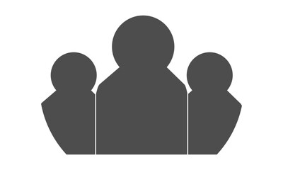 Team icon man and woman silhouette