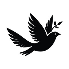 Obraz premium Flying Bird Soft Outline Vector