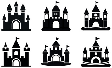 Playful Sandcastle Icons for Kids' Activities