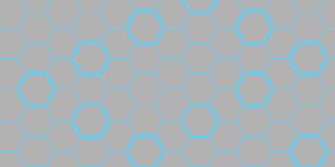 Obraz premium Abstract Hexagon deep white background, blue light and shadow. Abstract background design with white hexagon and blue light. Abstract. Hexagon. Vector.