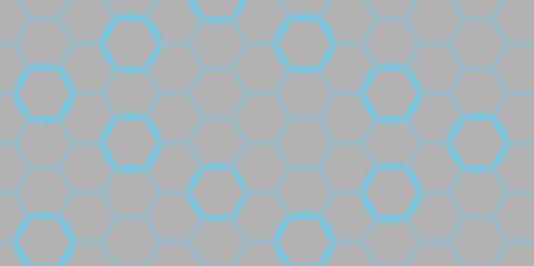 Abstract Hexagon deep white background, blue light and shadow. Abstract background design with white hexagon and blue light. Abstract. Hexagon. Vector.