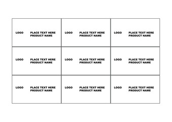 Rectangular printable labels A4, Template