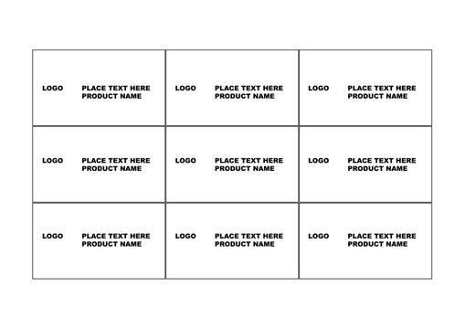 Rectangular printable labels A4, Template