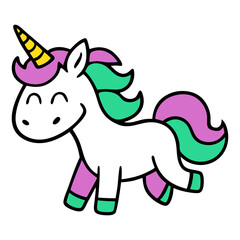 Unicorn mane blowing in wind