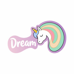 vector illustration of a unicorn