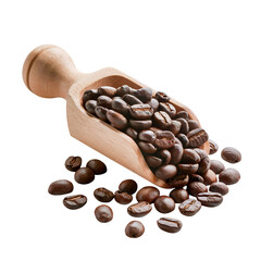 Coffee bean isolated on transparent background