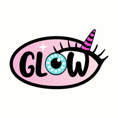 vector illustration of unicorn  eyes