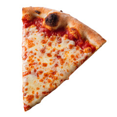 Pizza slice isolated on transparent background