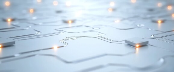 Abstract interconnected circuits technology data system