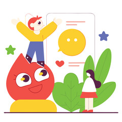 Happy People Sharing Feedback