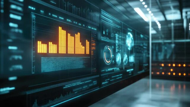 A modern room filled with electronic screens and controls