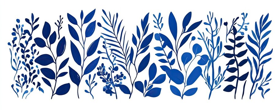 Decorative Blue Botanicals