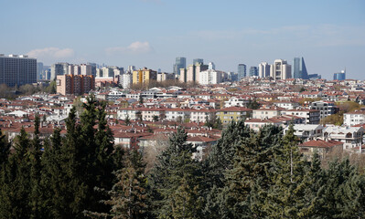 Fototapeta premium Cityscape of Ankara City in Turkiye