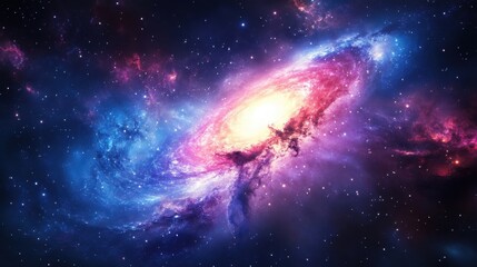 A Vibrant Galaxy in Space: Explore the Colors and Beauty of the Universe