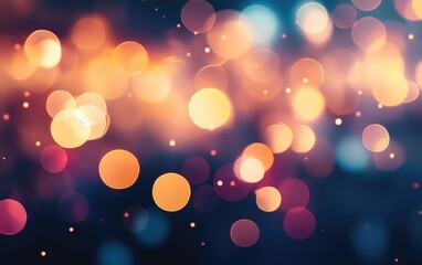Fototapeta premium Bright, colorful, and blurred lights create an abstract bokeh background, perfect for a festive holiday celebration or a magical night effect