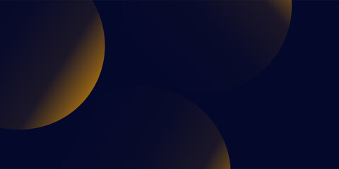 Navy blue abstract background with halftone golden lines delicate pattern. Small light spot box. Curve line, cosmic galaxy space. Festive BG for social media, birthday party invitation.