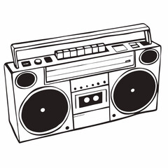 retro cassette recorder