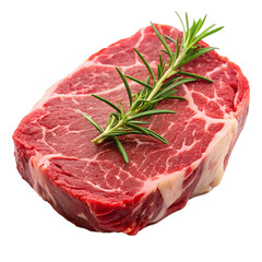 Fresh Beef Steak On White Isolated