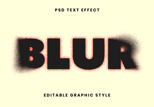 Black And Red Blurred Font Dissolving Spray Text Effect