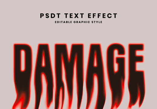 Red And Black Melting Font Dissolving Liquid Text Effect