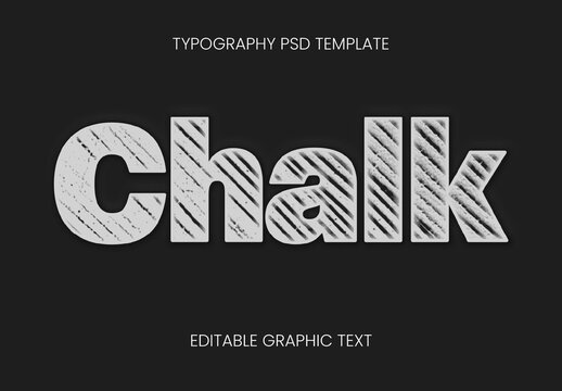 White Chalk Font Blackboard Style Text Effect
