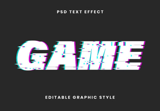 White Distorted Pixel Gaming Font Text Effect