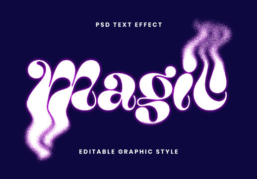White And Purple Dissolving Font Fading Distorted Text Effect