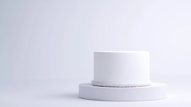 Blank white cake stand display