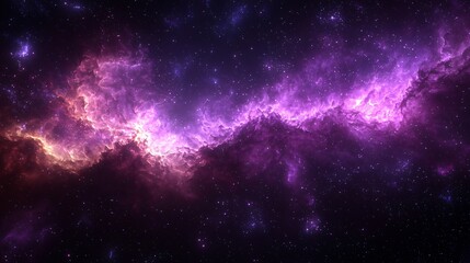 Stunning purple nebula filled with shimmering stars and cosmic beauty creating an ethereal and dreamlike celestial scene