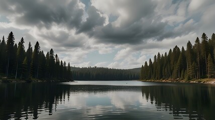 lake and clouds