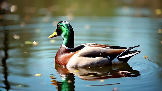 Pato Silvestre en una laguna 