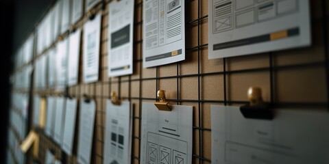 Interface Design Wireframes Pinned Collaborative Project Planning User Experience Architecture Interactive Prototype Visualization Website Development Structure Information Architecture
