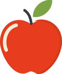 Minimal Apple Icon – Health and Nutrition Vector