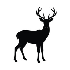 Obraz premium Black Silhouettes of Wild Deers 10